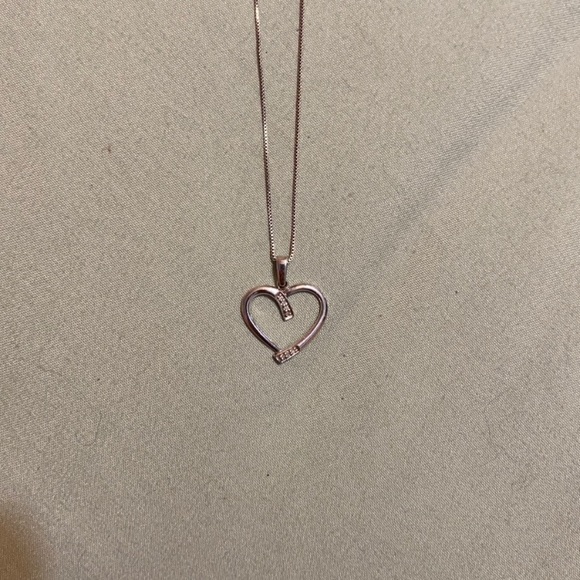 925 Silver heart necklace - Picture 1 of 1